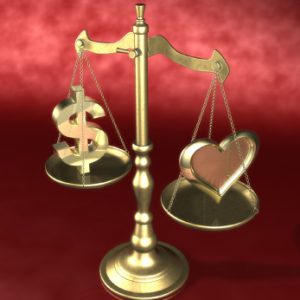 Valentine's day, balancing love and money