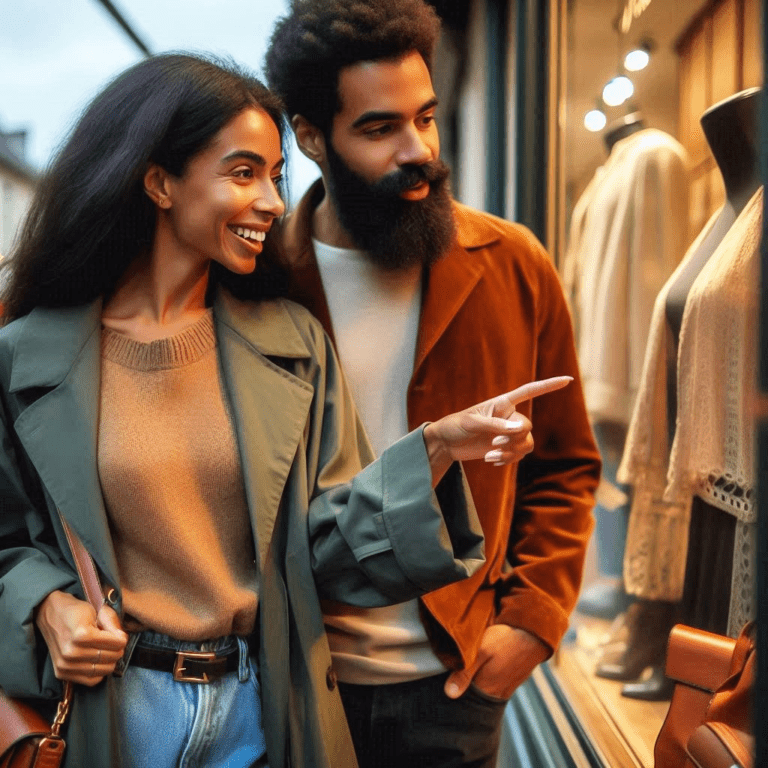 African American Couple Shopping