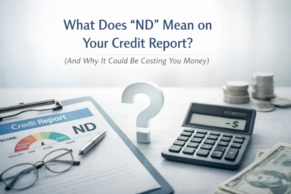 ND mean on your credit report